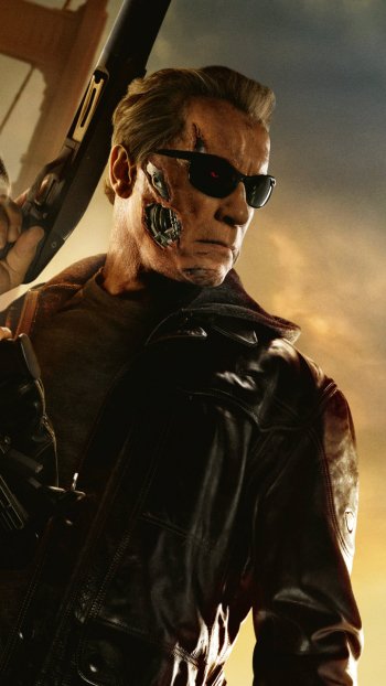 Emilia Clarke Arnold Schwarzenegger movie Terminator Genisys Phone Wallpaper