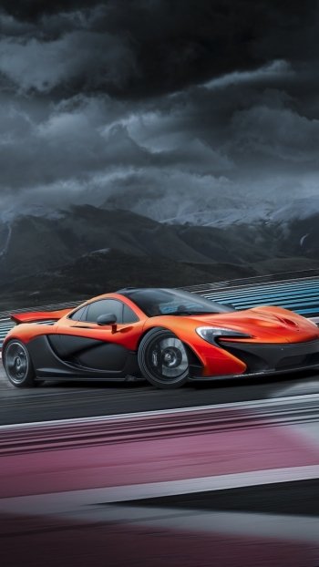 supercar orange car car vehicle McLaren P1 Phone Wallpaper
