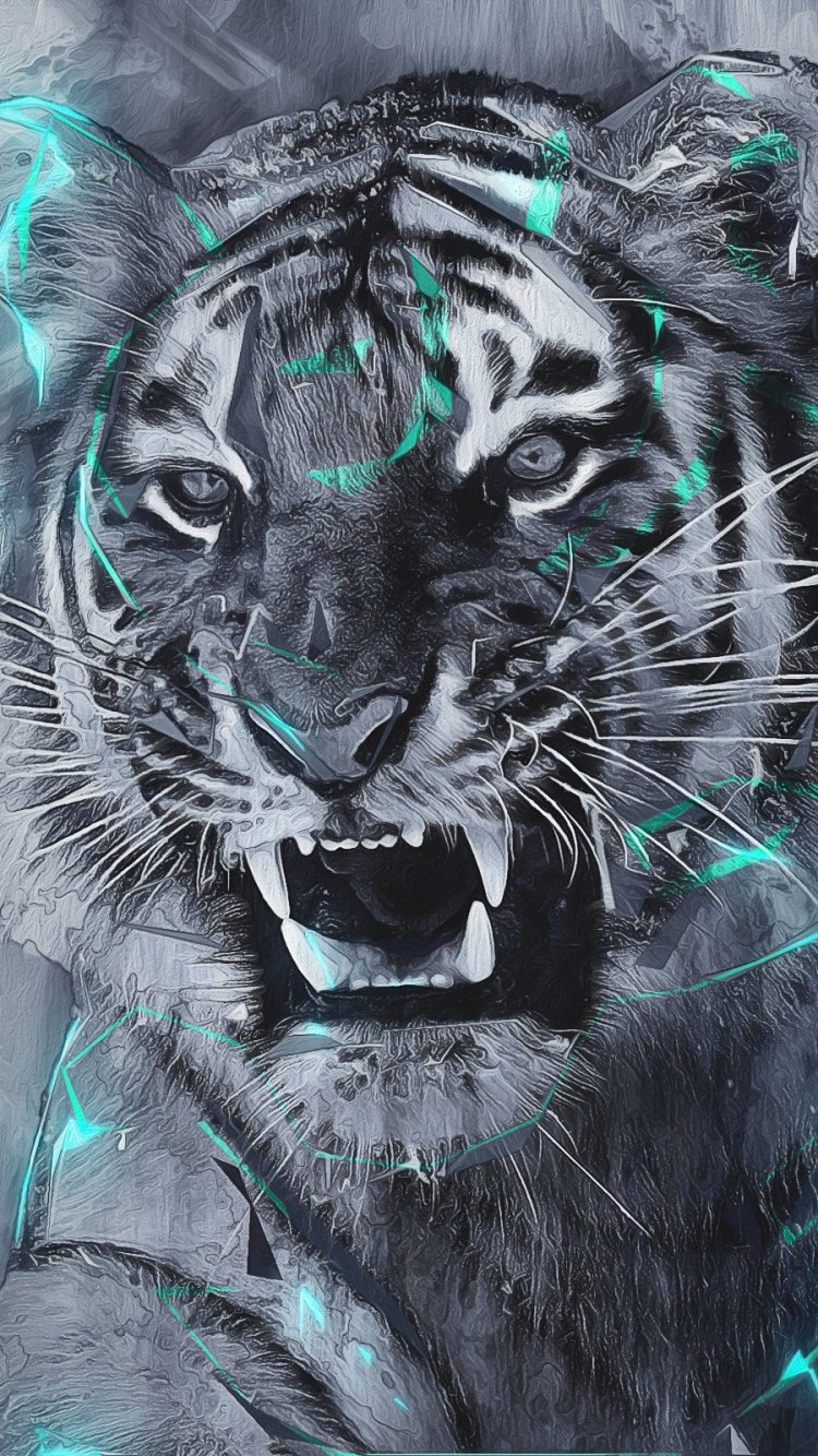 Download Fantasy Tiger Phone Wallpaper