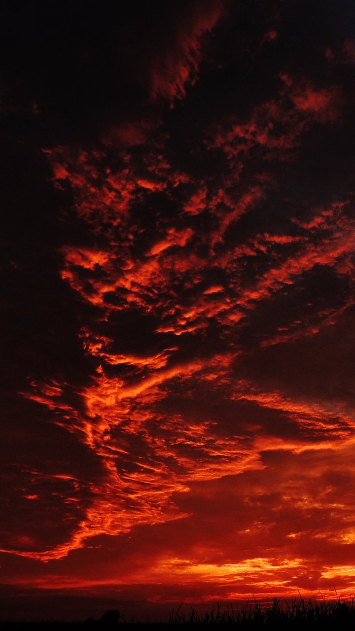 Download Sunset Cloud Orange (Color) Earth Nature Sky Phone Wallpaper ...