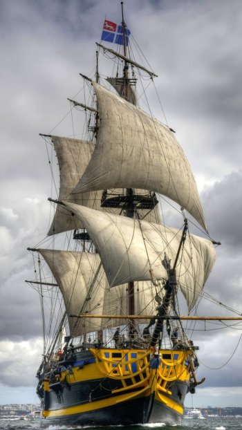 ship vehicle sailboat Phone Wallpaper