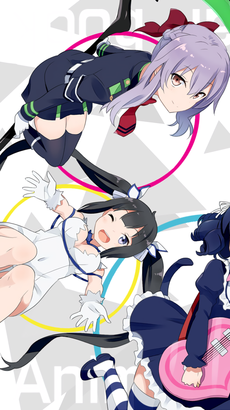 Anime Crossover Phone Wallpaper by Gochou