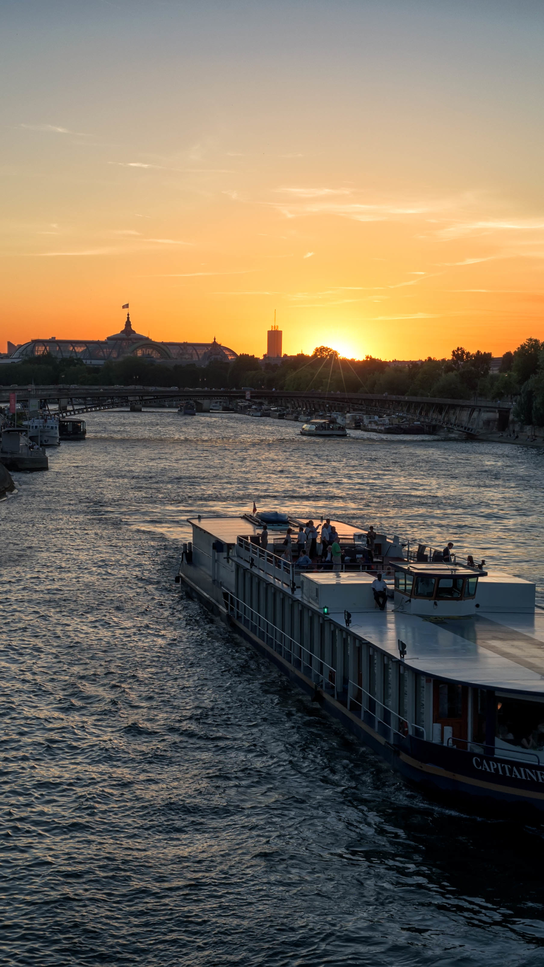 Sunset Cruise On The Capitaine Fracasse, Seine River Paris France (uploaded for cdd) by Joe deSousa