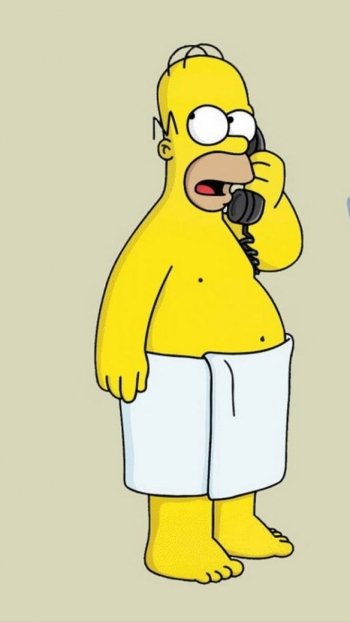 Homer Simpson cartoon TV Show The Simpsons Phone Wallpaper