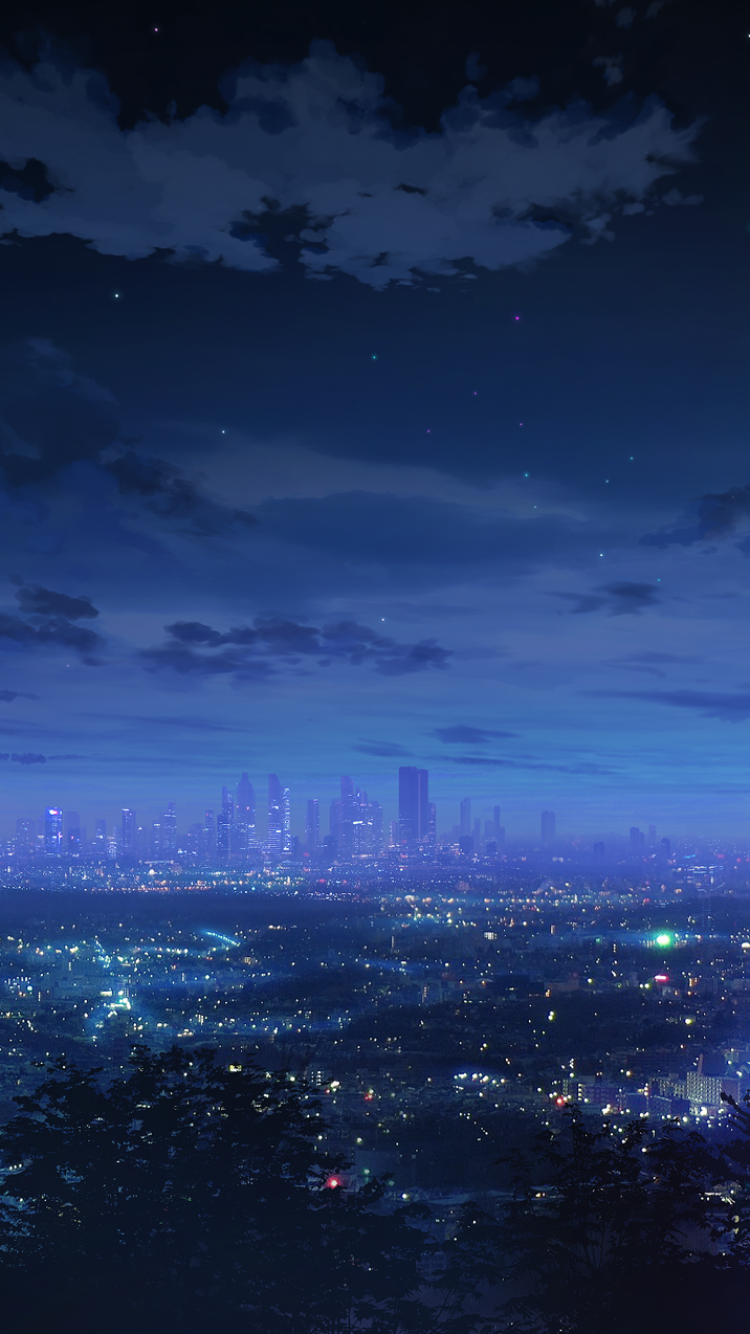 Download Night Anime City Anime Night Anime City Phone Wallpaper