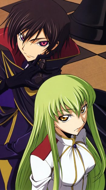 Suzaku Kururugi Lelouch Lamperouge Kallen Kōzuki C.C. (Code Geass) Anime Code Geass Phone Wallpaper