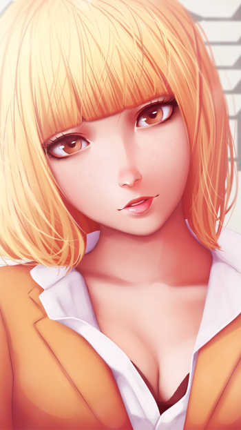 Hana Midorikawa Anime Prison School Phone Wallpaper