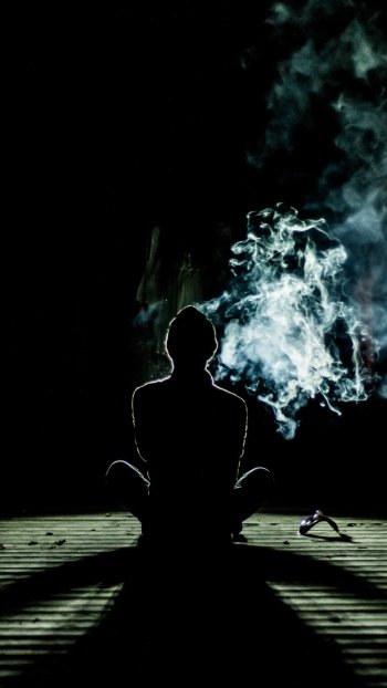  Alone on a dark path
