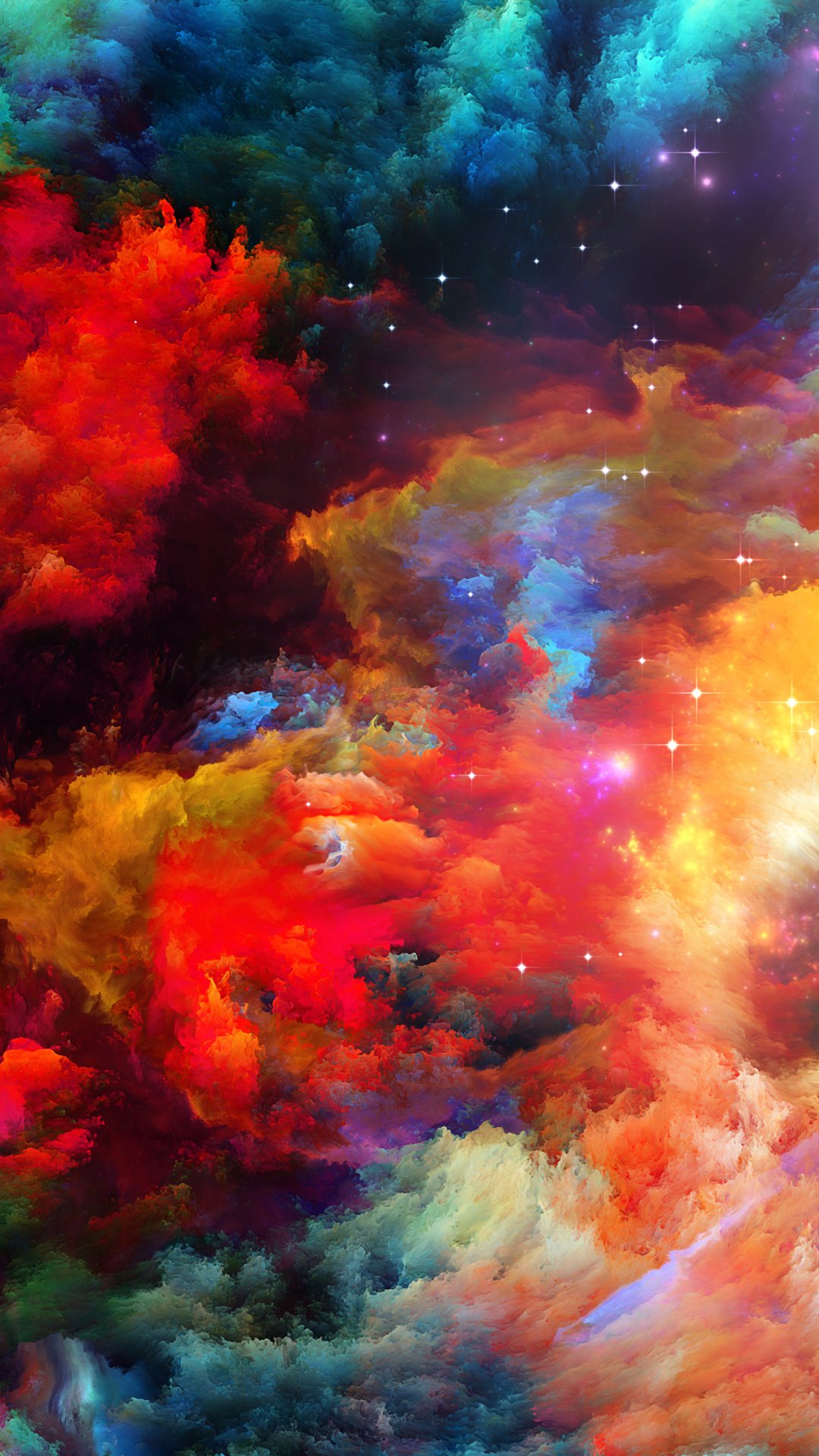 Download Colorful Colors Abstract Smoke Phone Wallpaper