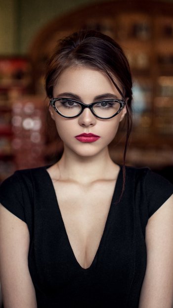 glasses woman Oktyabrina Maximova Phone Wallpaper