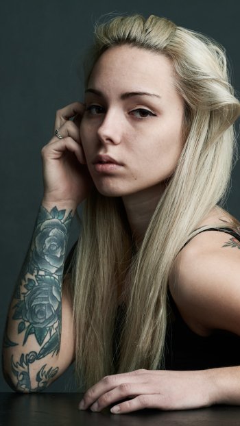 woman tattoo Phone Wallpaper