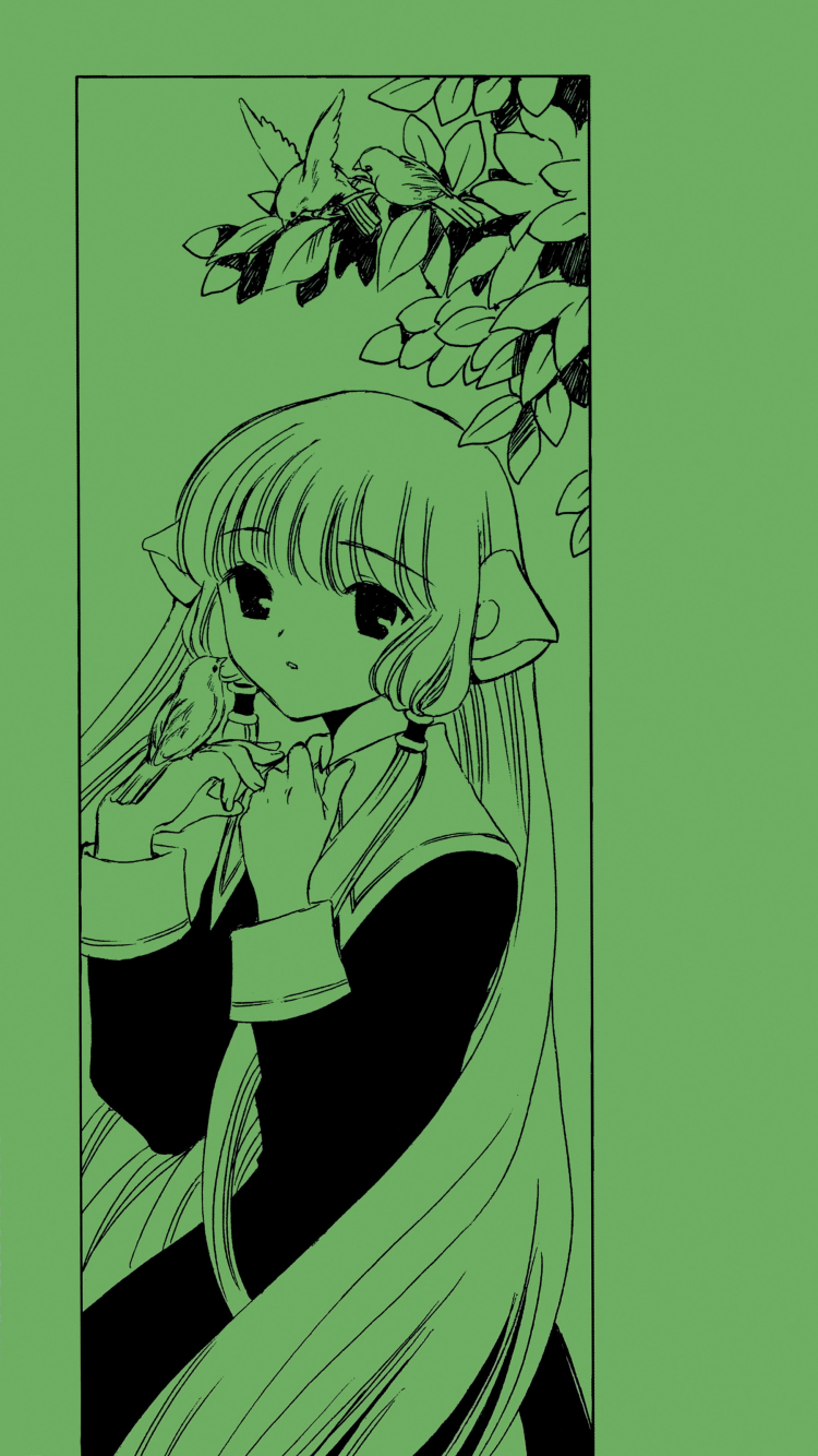 Chobits Phone Wallpaper by clamp