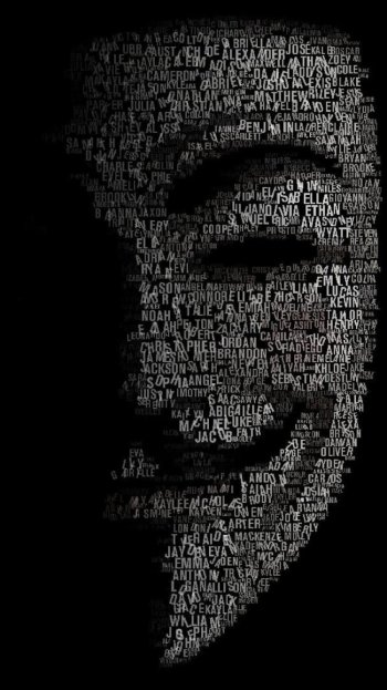 hacker typography technology anonymous Phone Wallpaper