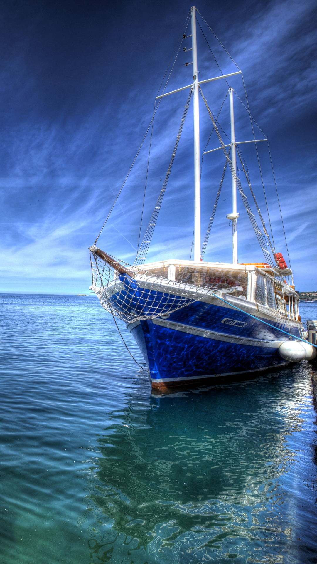 Boat on the Adriatic Sea in Croatia