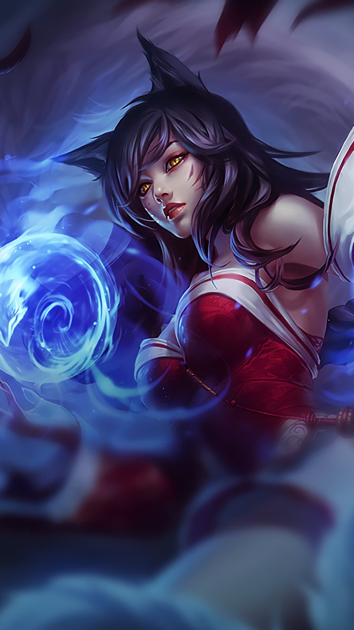 Download Ahri (League Of Legends) Video Game League Of Legends Phone Wallpaper