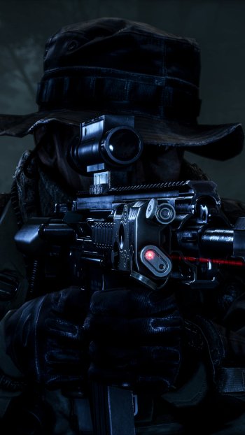 sniper gun soldier night video game Battlefield 4 Phone Wallpaper