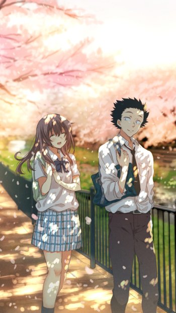 Shouya Ishida Shouko Nishimiya Anime A Silent Voice Phone Wallpaper