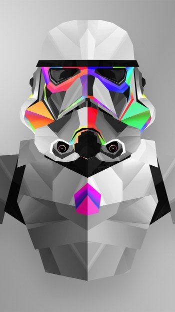Star Wars stormtrooper Abstract facets Phone Wallpaper