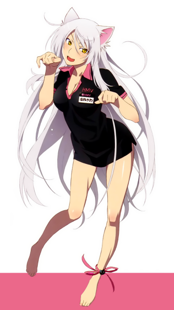 Black Hanekawa Tsubasa Hanekawa Anime Monogatari (Series) Phone Wallpaper