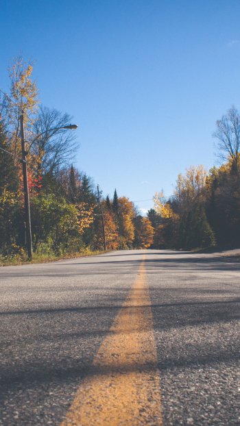 sunny man made road Phone Wallpaper