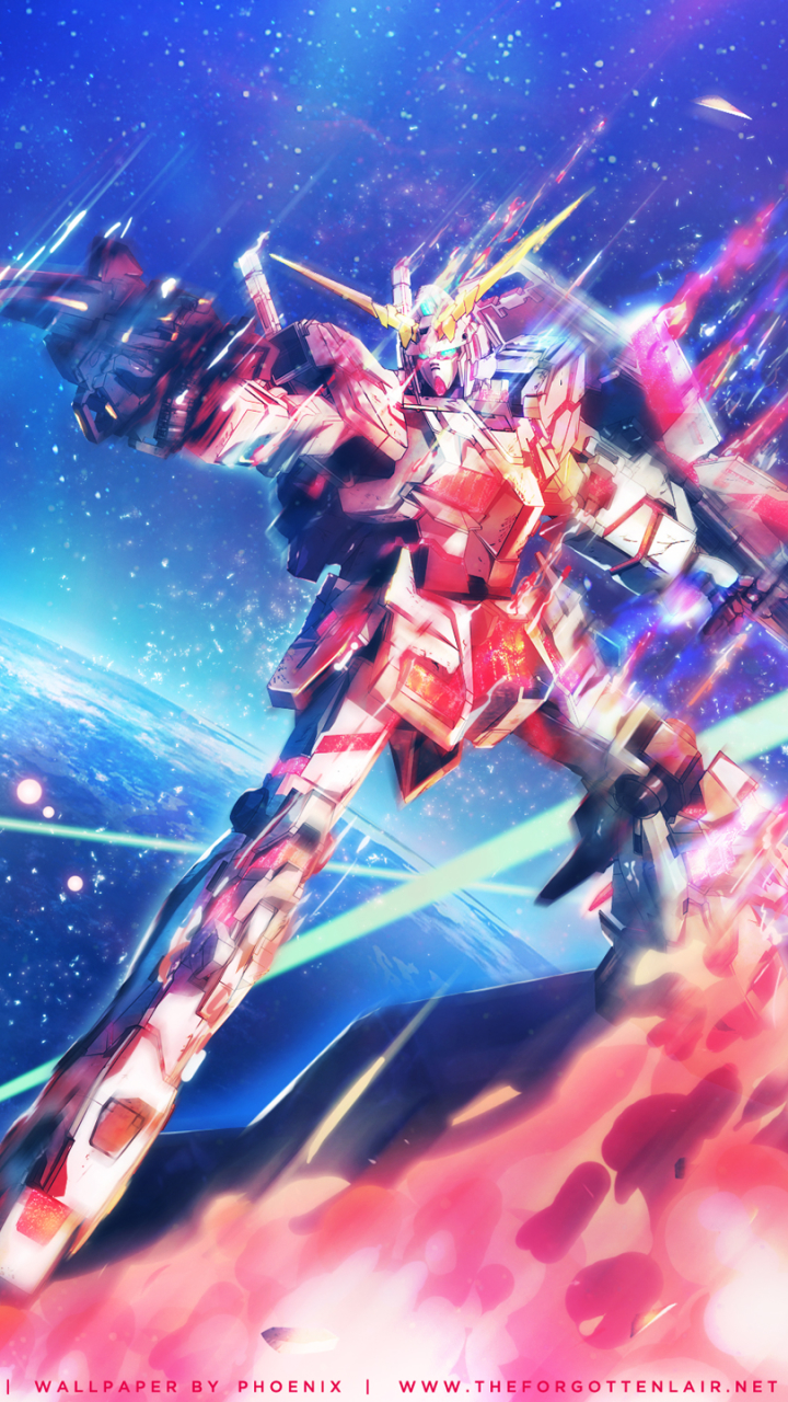 Mobile Suit Gundam Unicorn Phone Wallpaper by xRedPhoenix