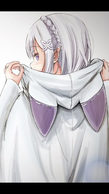 Emilia (Re:ZERO) Anime Re:Zero - Starting Life in Another World Phone Wallpaper