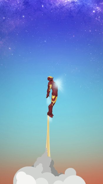 sky Comic Iron Man Phone Wallpaper