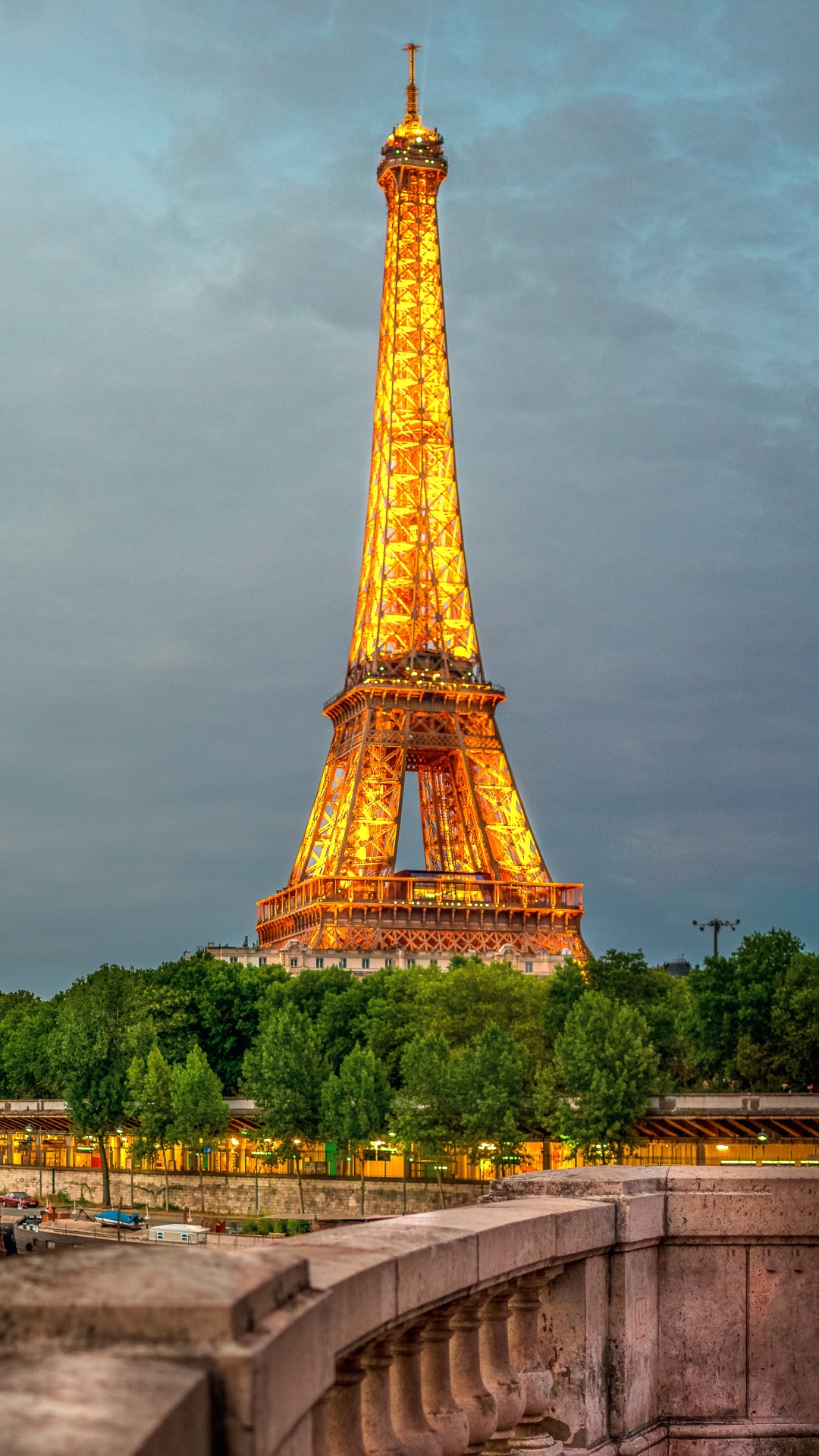 View of Eiffel Tower from the Seine River