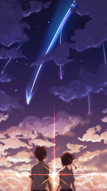 Your Name. Taki Tachibana Mitsuha Miyamizu Anime Phone Wallpaper