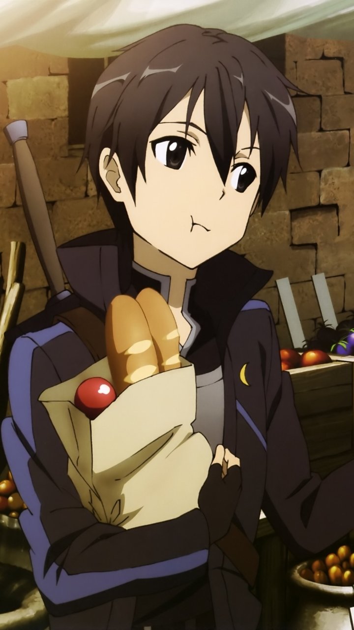 Download Kirito (Sword Art Online) Anime Sword Art Online Phone Wallpaper