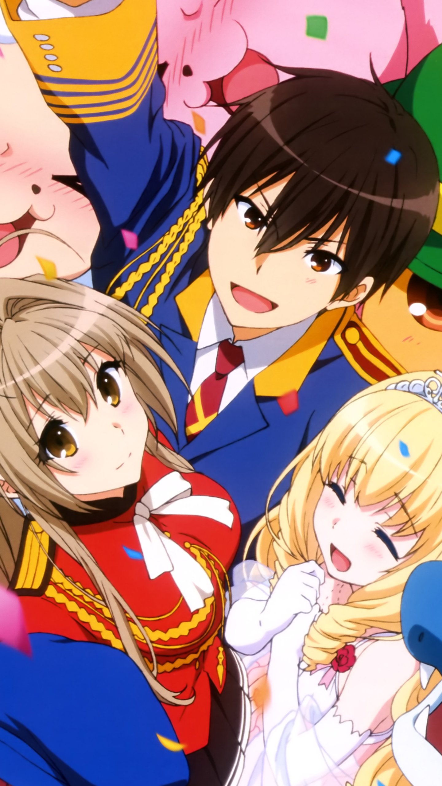 Download Macaron (Amagi Brilliant Park) Moffle (Amagi Brilliant Park) Seiya Kanie Isuzu Sento Latifa Fleuranza Anime Amagi Brilliant Park Phone Wallpaper