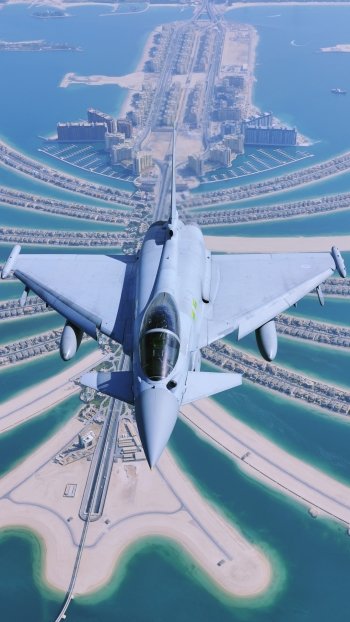 warplane aircraft Dubai military Eurofighter Typhoon Phone Wallpaper