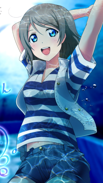 You Watanabe Anime Love Live! Sunshine!! Phone Wallpaper