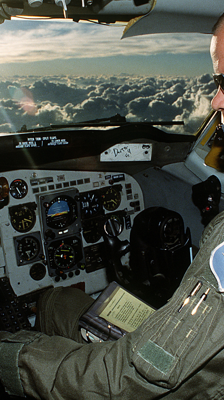 Lt. Johnny Summers a KC - 135Q Stratotanker aircraft co-pilot