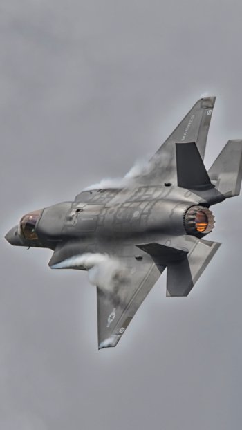 aircraft warplane jet fighter military Lockheed Martin F-35 Lightning II Phone Wallpaper