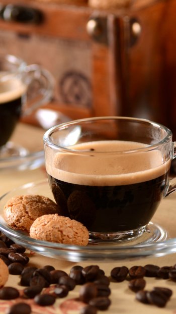cookie cup coffee beans food coffee Phone Wallpaper