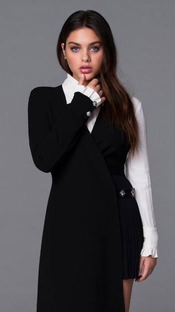 long hair blue eyes brunette Israeli model actress Celebrity Odeya Rush Phone Wallpaper