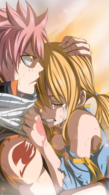 Natsu Dragneel Lucy Heartfilia Anime Fairy Tail Phone Wallpaper