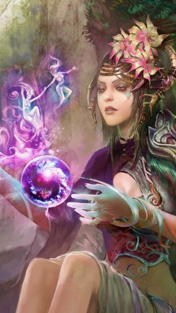 fantasy witch Phone Wallpaper