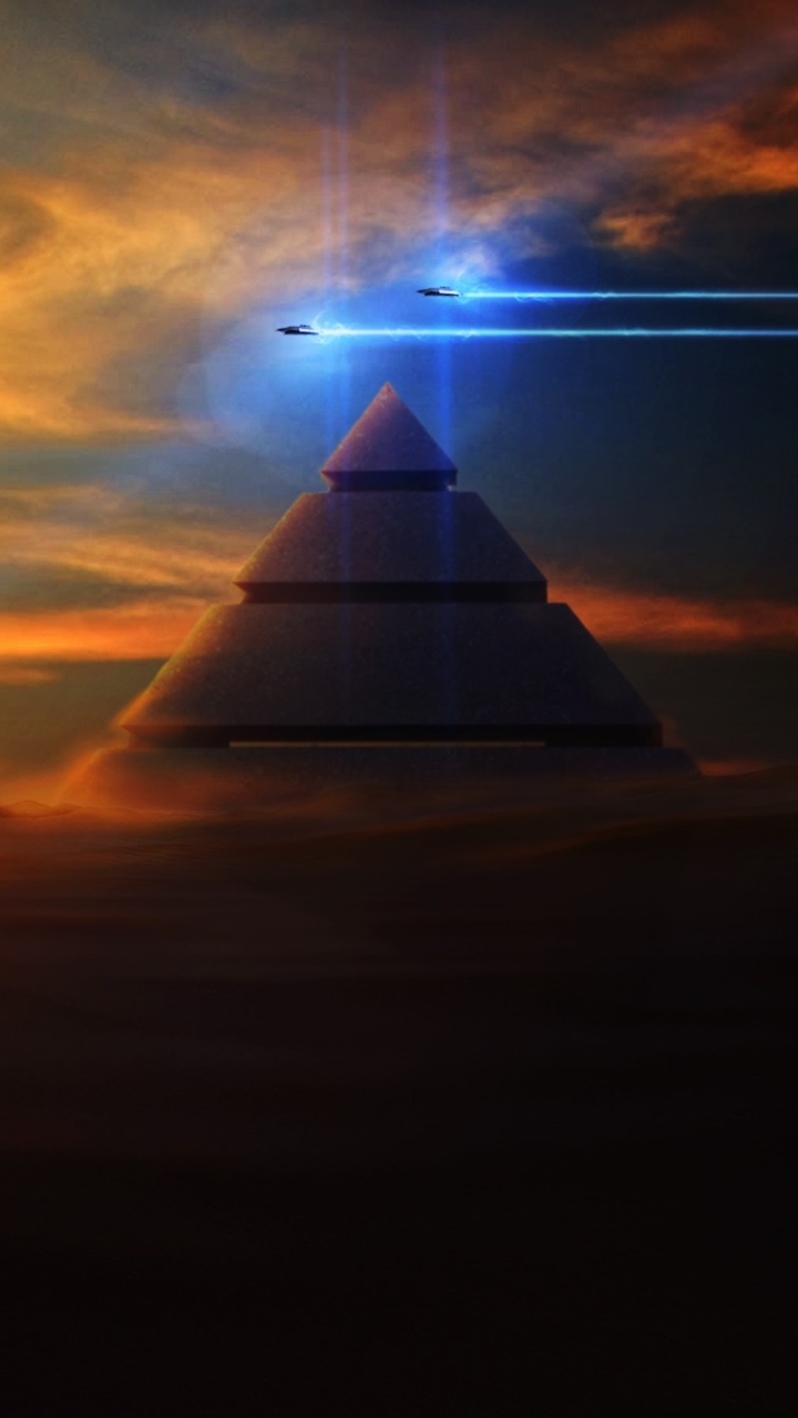 Alien Pyramid in the Sandstorm
