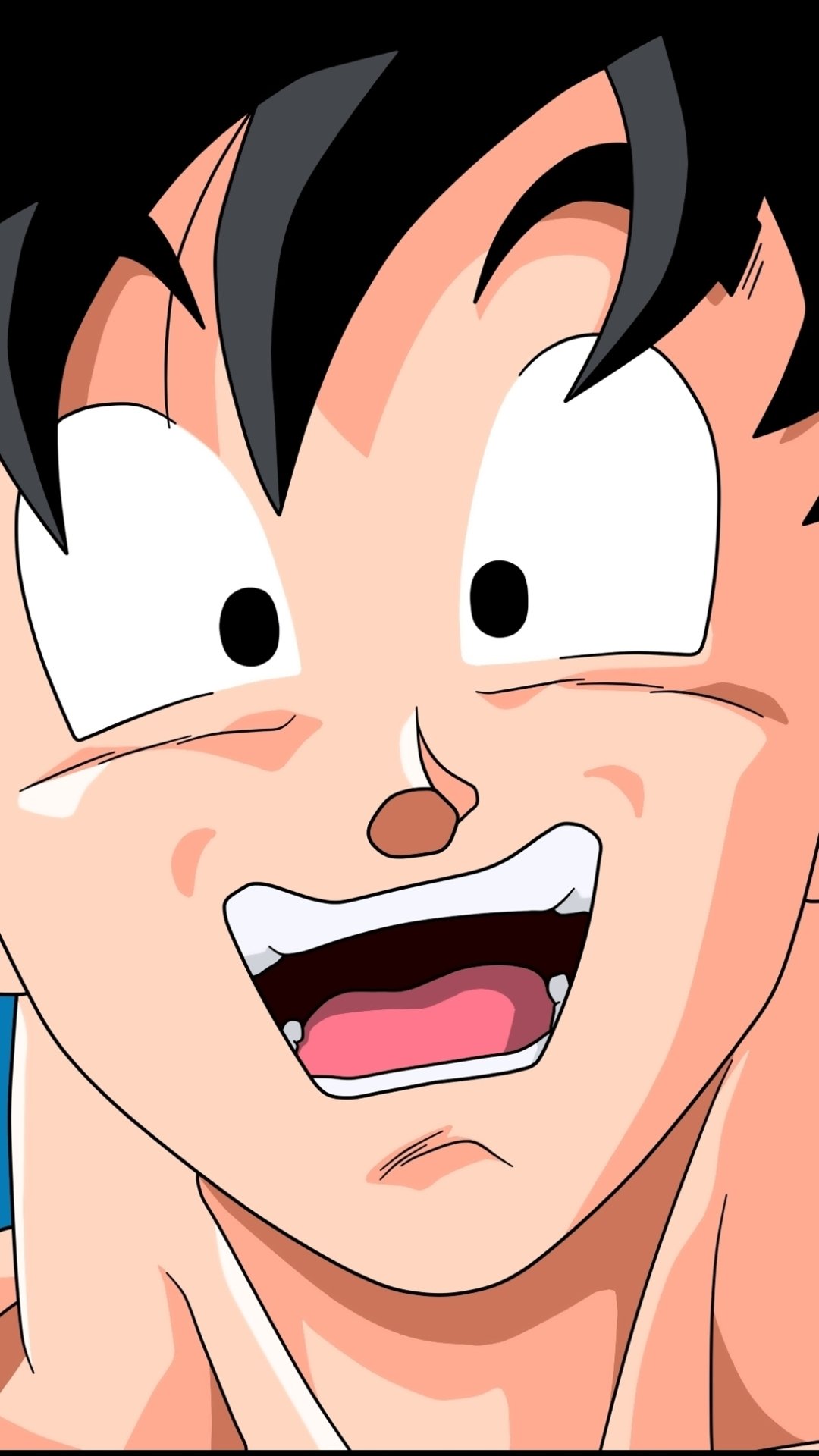 Goku's Energetic Smile – Dragon Ball Z Anime Phone Wallpaper, image size:1080x1920