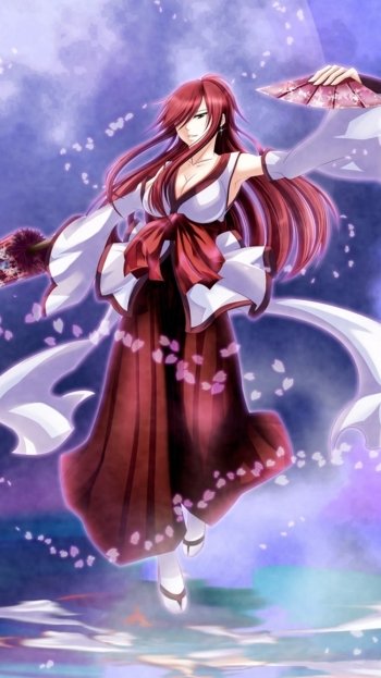 Erza Scarlet Anime Fairy Tail Phone Wallpaper