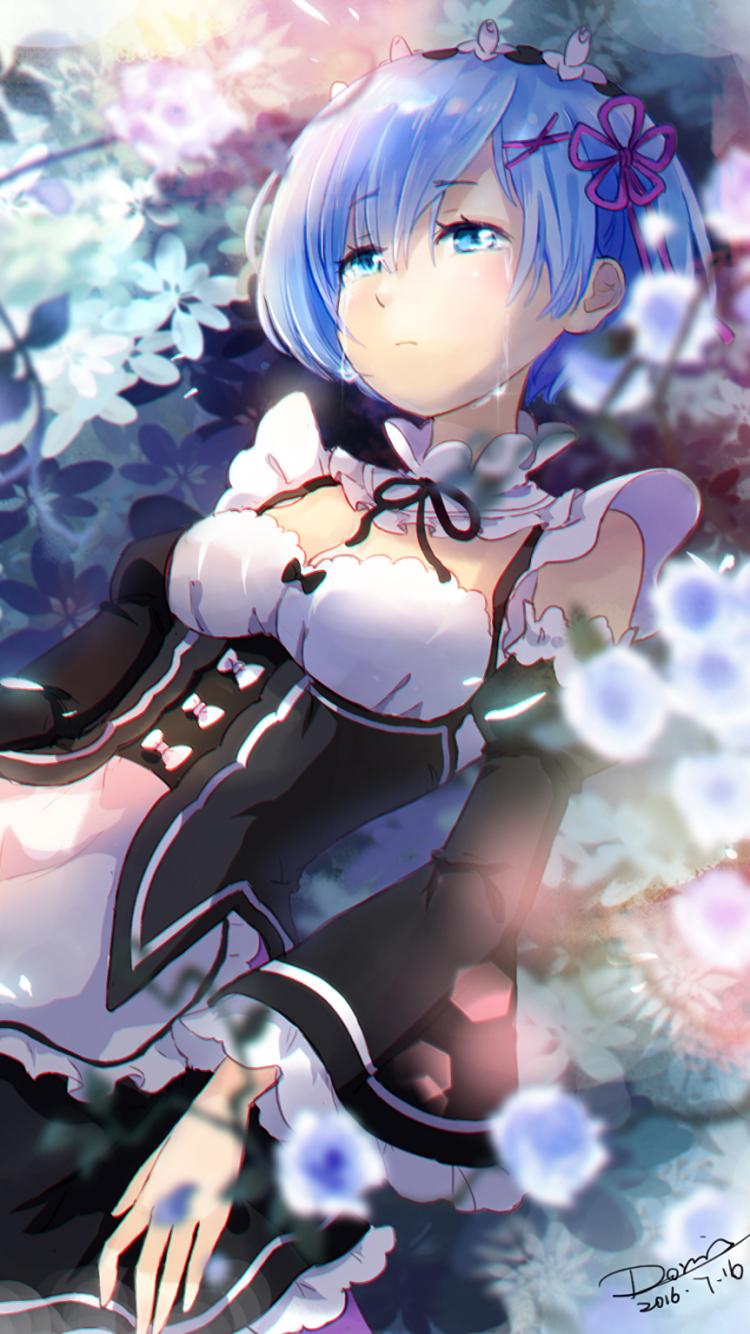 Download Rem (Re:ZERO) Anime Re:Zero - Starting Life In Another World Phone Wallpaper