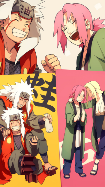 Orochimaru (Naruto) Sasuke Uchiha Sakura Haruno Jiraiya (Naruto) Anime Naruto Phone Wallpaper