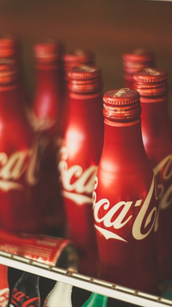 close-up bottle man made Coca Cola Phone Wallpaper