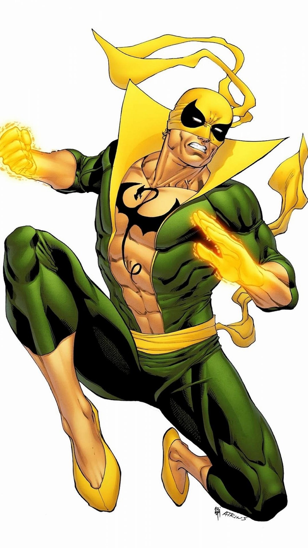 Download Danny Rand Iron Fist (Marvel Comics) Comic Iron Fist Phone Wallpaper