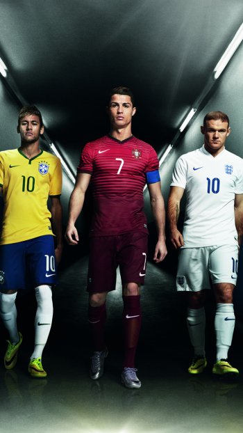 Wayne Rooney Neymar Cristiano Ronaldo soccer Sports Phone Wallpaper