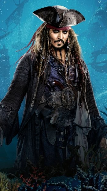 Johnny Depp Jack Sparrow movie Pirates Of The Caribbean: Dead Men Tell No Tales Phone Wallpaper