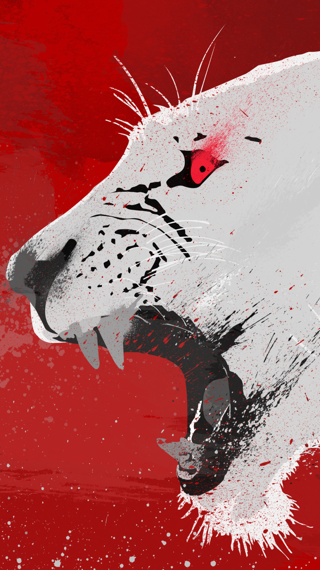 White tigers, animal, drawings, fantasy, HD phone wallpaper | Peakpx