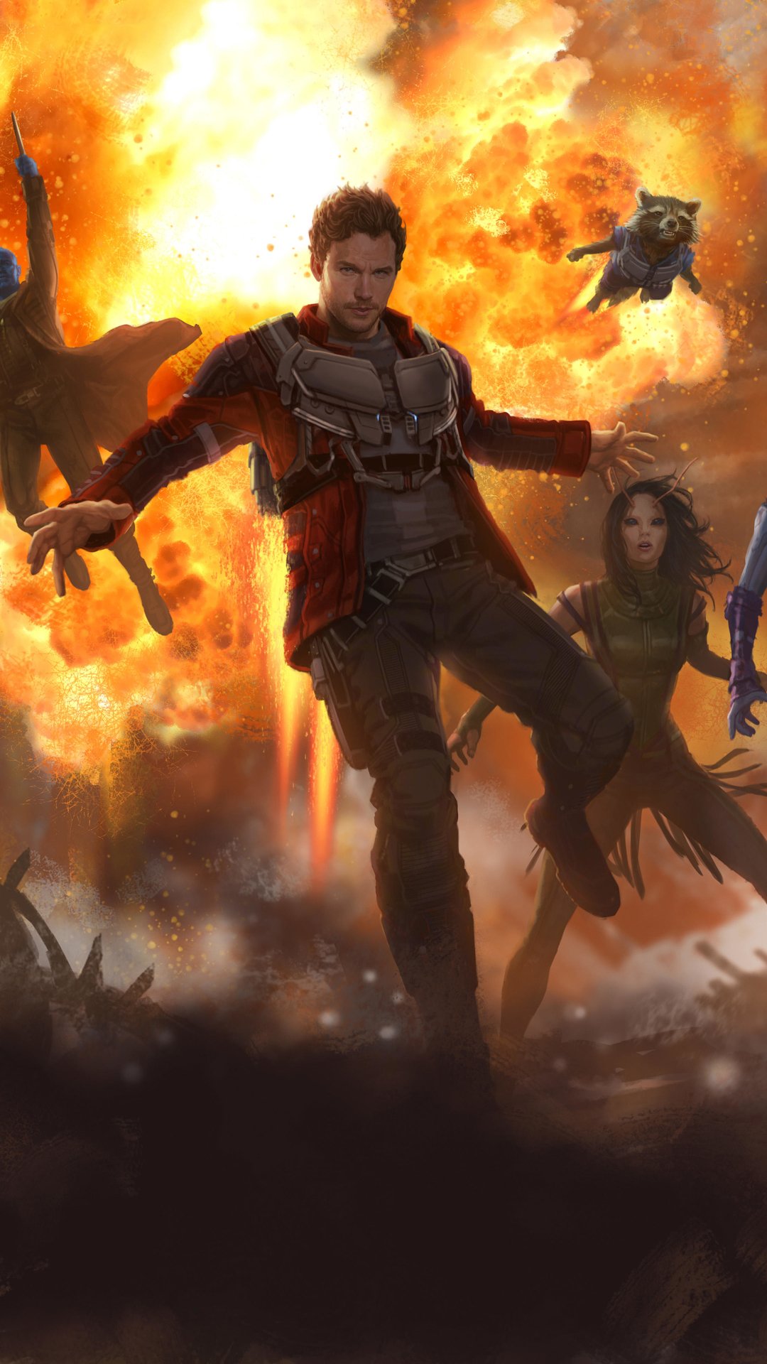 Download Mantis (Marvel Comics) Chris Pratt Star Lord Rocket Raccoon Guardians Of The Galaxy Movie Guardians Of The Galaxy Vol. 2 Phone Wallpaper
